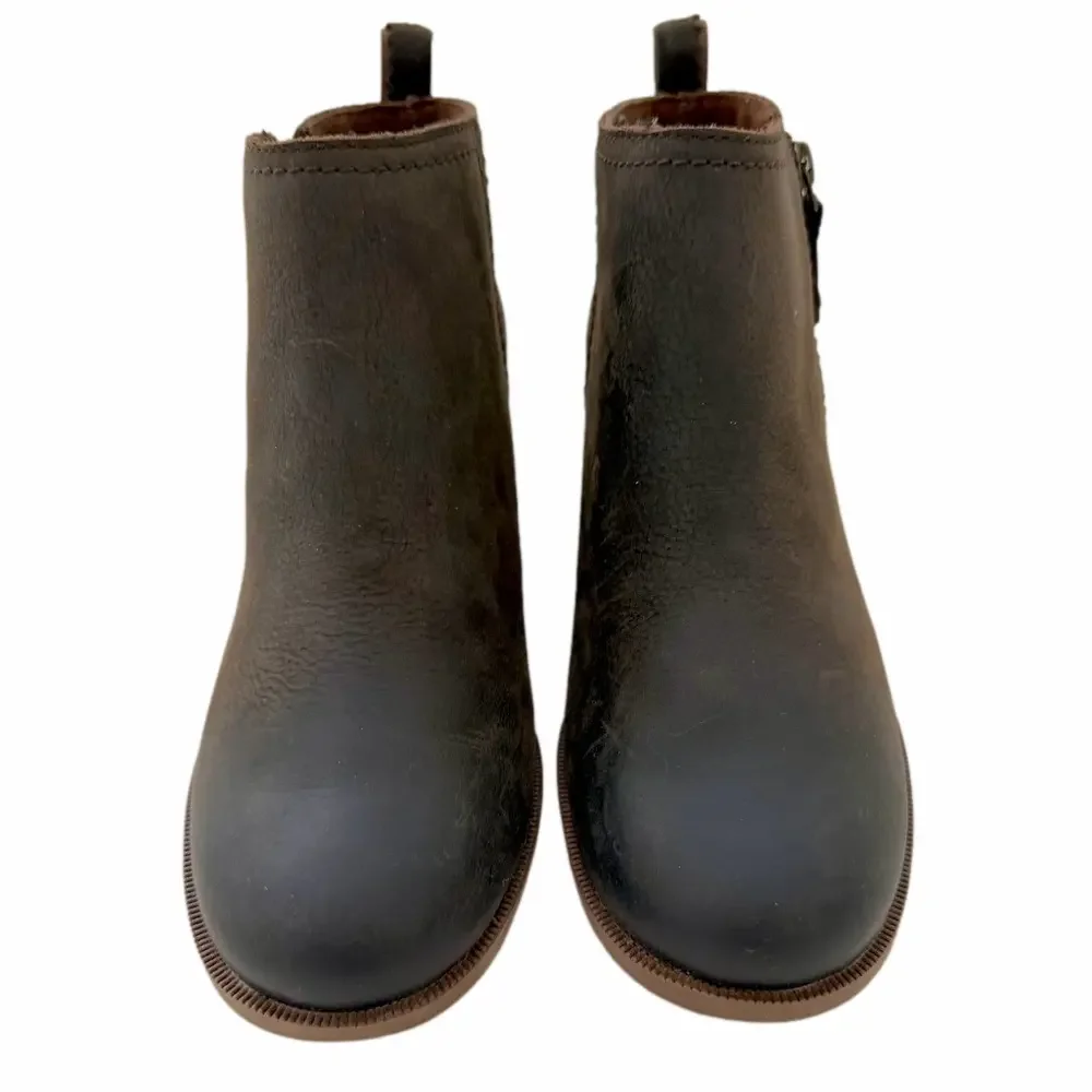 Teva Anaya Waterproof Dark Brown Leather Size 7.5 Ankle Booties NEW